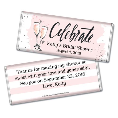 The Bubbly Custom Bridal Shower Personalized Hershey's Bar Assembled