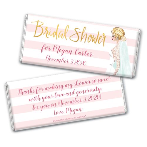 Bridal March Bridal Shower Favors Personalized Candy Bar - Wrapper Only