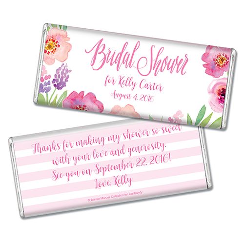 Bonnie Marcus Collection Personalized Chocolate Bar Bridal Shower Floral Embrace Personalized