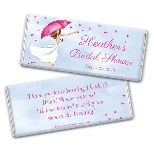 Personalized Bonnie Marcus Bridal Shower Rain of Love Chocolate Bar Wrapper