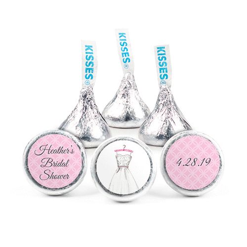 Personalized Bonnie Marcus Bridal Shower Wedding Dress Hershey's Kisses - pack of 50