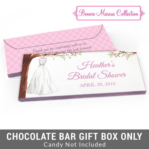 Deluxe Personalized Branches of Love Bridal Shower Chocolate Bar in Gift Box