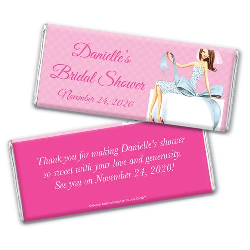Personalized Bonnie Marcus Chocolate Bar Wrappers Only - Bridal Shower Brunette Bride