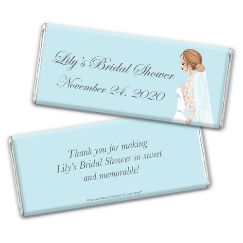 Personalized Bonnie Marcus Chocolate Bar Wrappers Only - Bridal Shower Vintage Veil