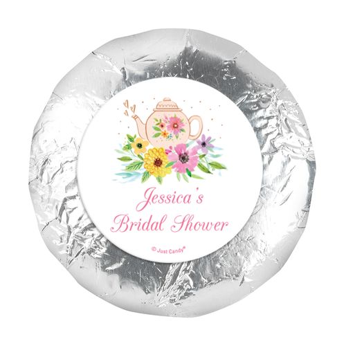 Personalized 1.25" Stickers - Bridal Shower Reception Garden Tea Party (48 Stickers)
