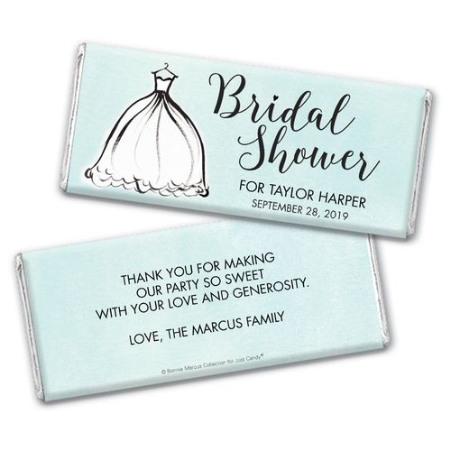 Personalized Bonnie Marcus Bridal Shower Elegance Chocolate Bar Wrappers