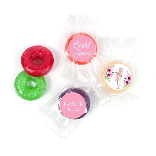 Personalized Bonnie Marcus Bridal Shower Botanical Bubbly LifeSavers 5 Flavor Hard Candy