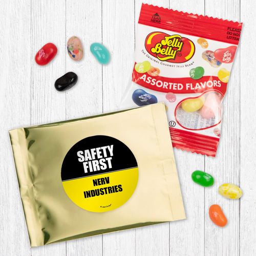 Personalized Safety First Business - Jelly Belly Assorted Jelly Beans