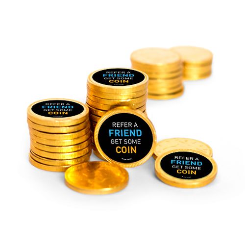 Business Refer a Friend Chocolate Foiled Coins (84 Pack)