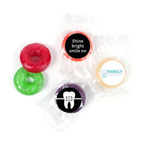 Personalized Orthodontic Dental Brackets Life Savers 5 Flavor Hard Candy