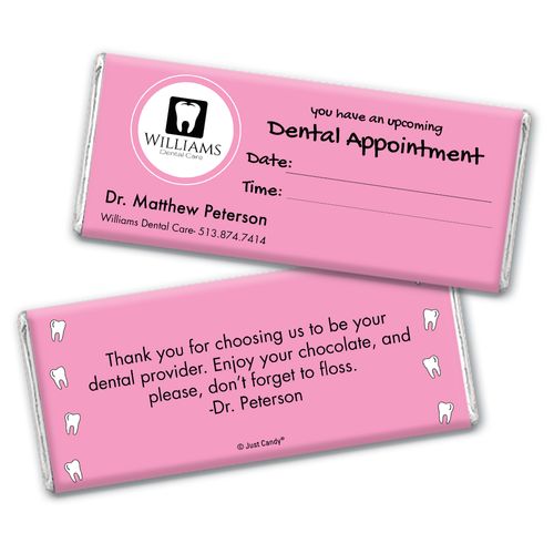 Personalized Chocolate Bar Wrappers Only - Add Your Logo Dental Appointment