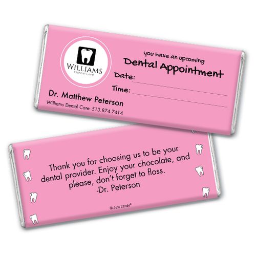 Personalized Chocolate Bar & Wrapper - Add Your Logo Dental Appointment