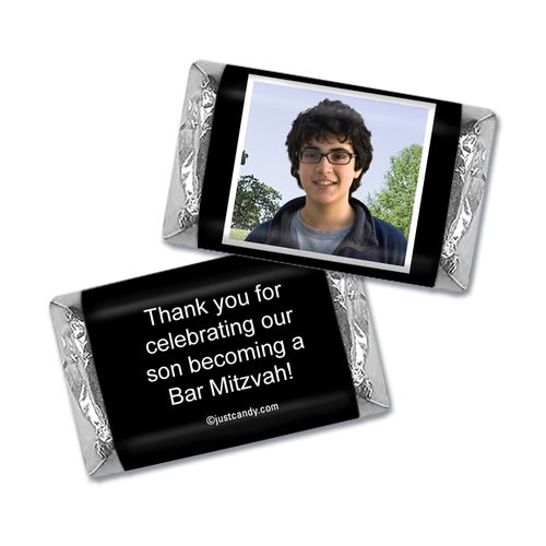 Bar Mitzvah Personalized Hershey's MINIATURES Wrappers Photo & Message