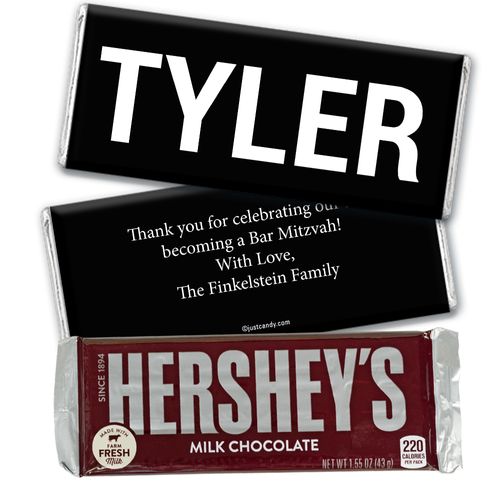 Bar Mitzvah Personalized Hershey's Milk Chocolate Bar Block Name