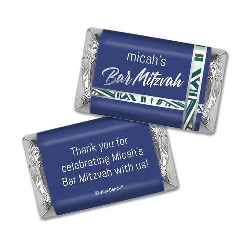 Personalized Bat Mitzvah Symbolic Stripes Mini Wrappers