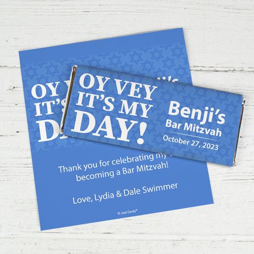Personalized Bar Mitzvah - Oy Vey Chocolate Bar Wrappers