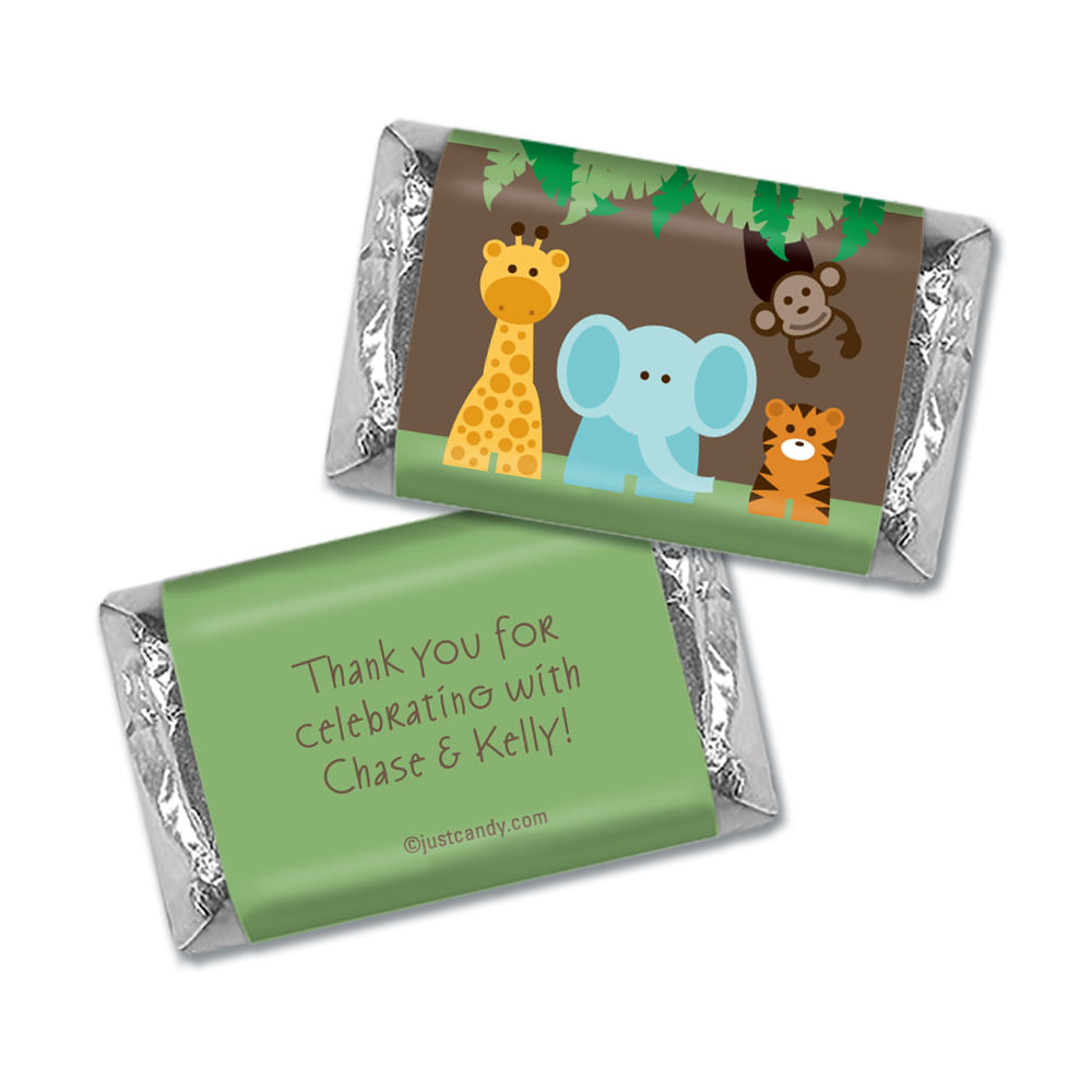 Jungle Buddies Personalized Miniature Wrappers - Whcandy.com