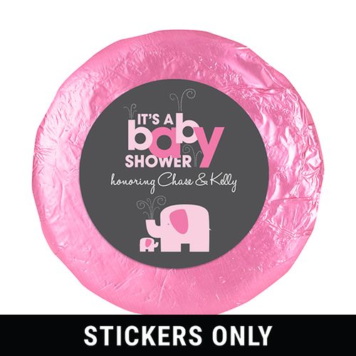 Elephant Shower 1.25" Sticker (48 Stickers)