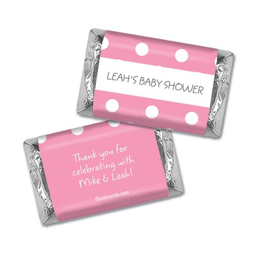 Polka Dot Shower Personalized Miniature Wrappers