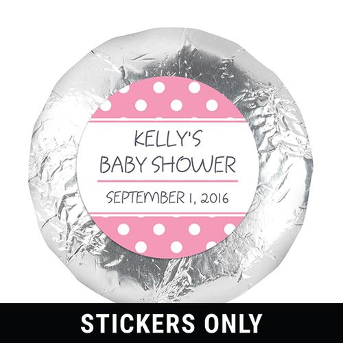 Polka Dot Shower 1.25" Sticker (48 Stickers)