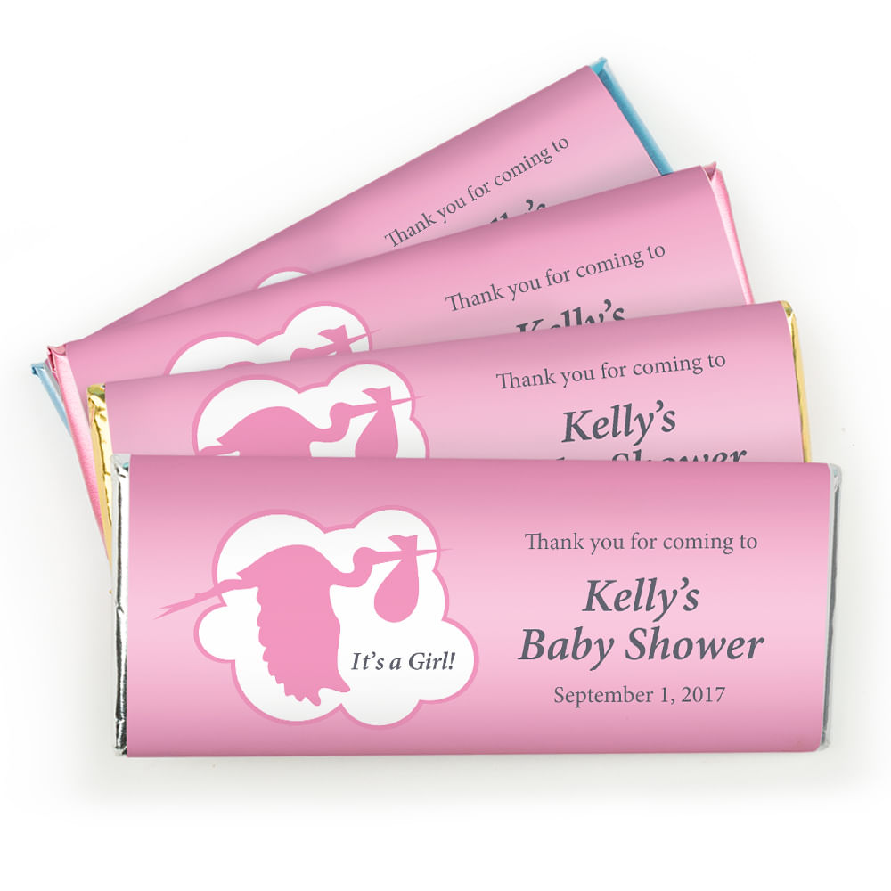 Baby Shower Party Favors: Here Comes the Stork Candy Bar Wrapper ...