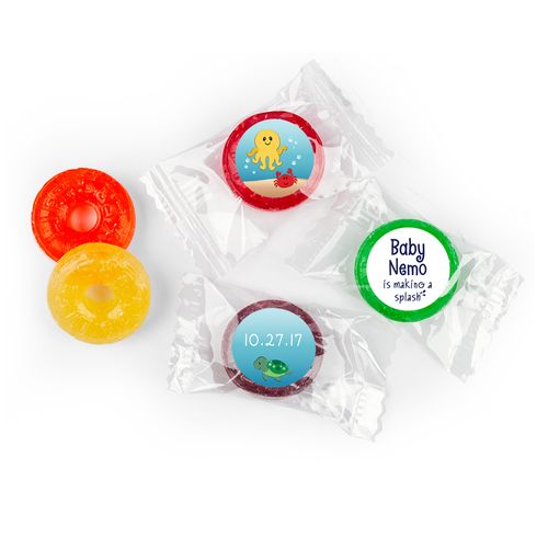 Bubble Bea Personalized Baby Shower LifeSavers 5 Flavor Hard Candy Assembled