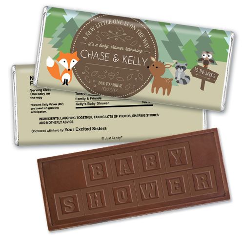 Forest Friends Personalized Embossed Chocolate Bar Assembled