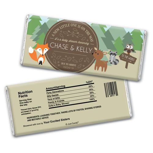 Forest Friends Personalized Candy Bar - Wrapper Only