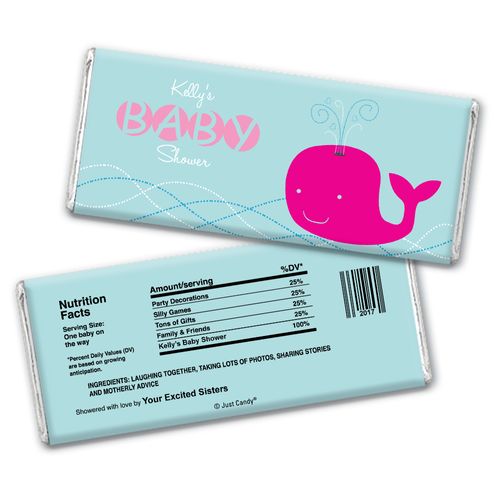 Whale Babies Personalized Candy Bar - Wrapper Only