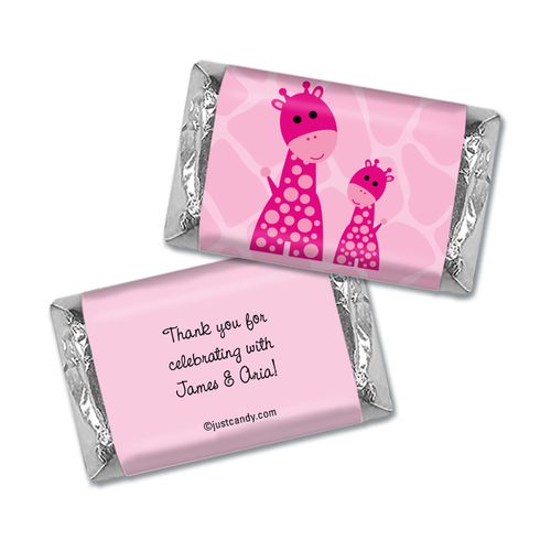 Giraffe Shower Personalized Miniature Wrappers