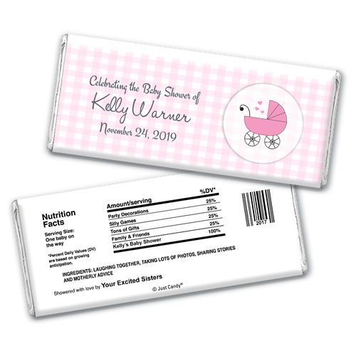 Cute Carriage Personalized Candy Bar - Wrapper Only