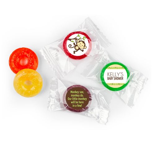 Monkey See Personalized Baby Shower LifeSavers 5 Flavor Hard Candy Assembled