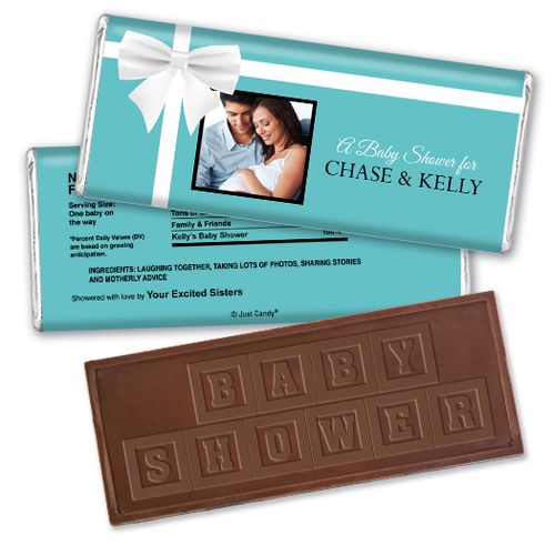 All Wrapped Up Personalized Embossed Chocolate Bar Assembled