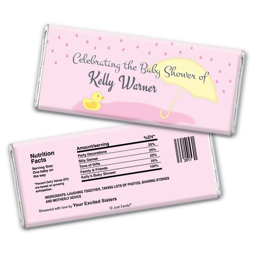 Rain Showers Personalized Candy Bar - Wrapper Only