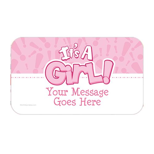 Twinkle Girl Personalized Rectangular Stickers (18 Stickers)