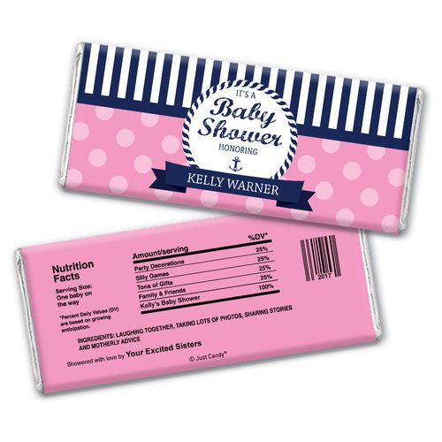 Sailor Shower Personalized Candy Bar - Wrapper Only