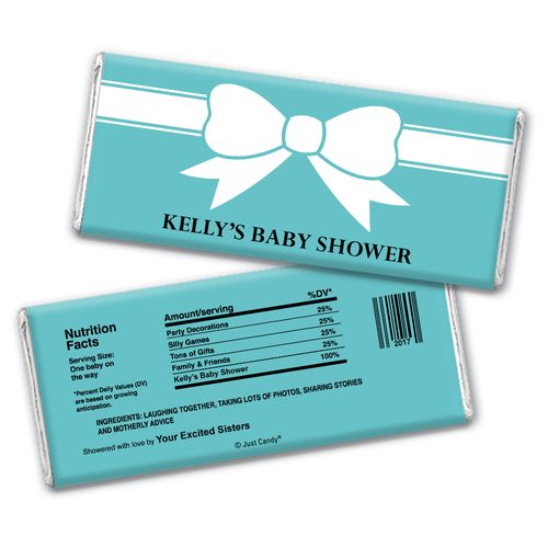 Bow Baby Personalized Candy Bar - Wrapper Only