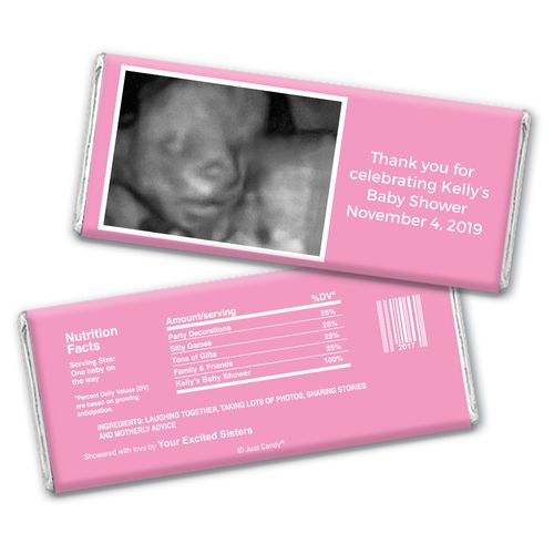 Sonogram Snapshot Personalized Candy Bar - Wrapper Only