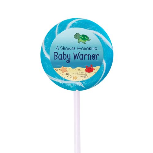 Baby Shower Personalized Small Swirly Pop Ocean Bubbles (24 Pack)