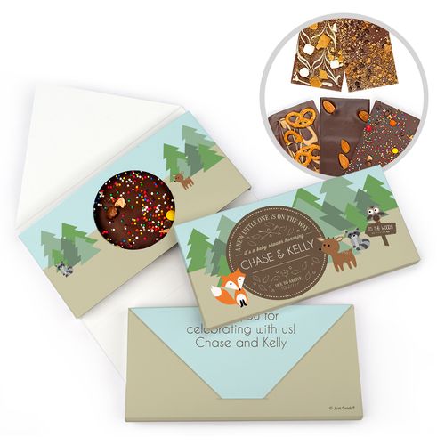 Personalized Baby Shower Forest Friends Gourmet Infused Belgian Chocolate Bars (3.5oz)
