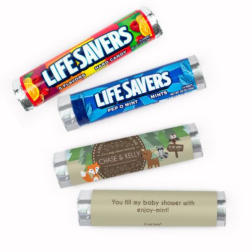 Personalized Baby Shower Forest Animals Lifesavers Rolls (20 Rolls)