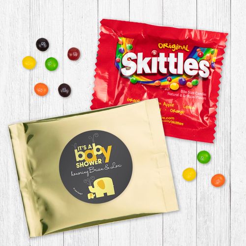 Personalized Baby Shower Elephant - Skittles