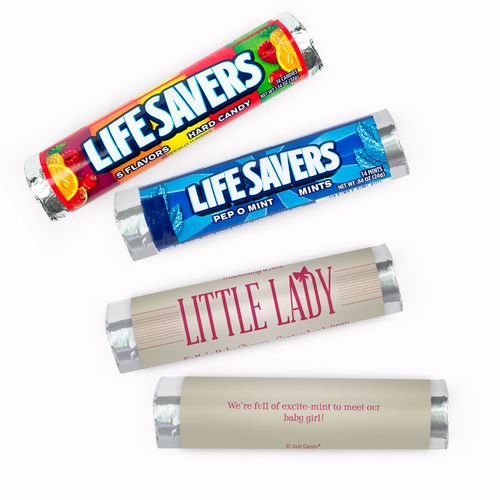 Personalized Baby Shower Little Lady Lifesavers Rolls (20 Rolls)