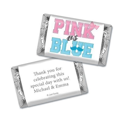 Gender Reveal Baby Shower Banners Personalized Hershey's Miniatures Wrappers
