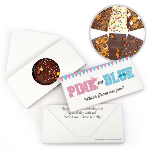 Personalized Gender Reveal Banners Gourmet Infused Belgian Chocolate Bars (3.5oz)
