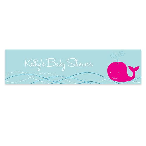Personalized Whale Baby Shower 5 Ft. Banner