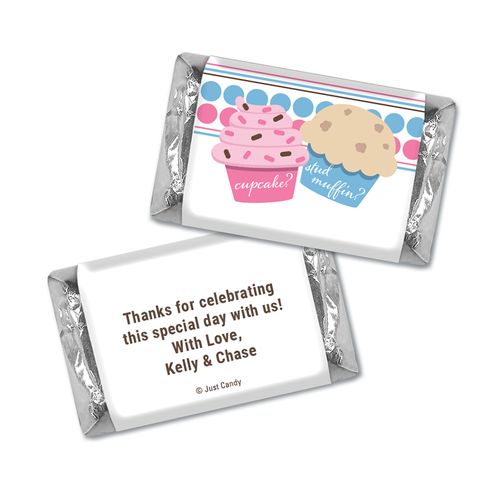 Gender Reveal Baby Shower Cupcakes Personalized Hershey's Miniatures