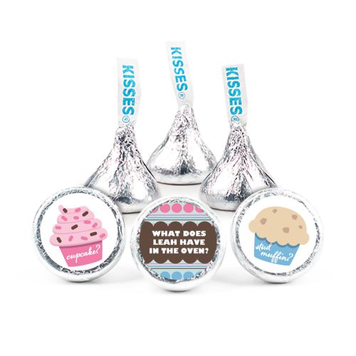 Gender Reveal Baby Shower Cupcakes Personalized Hershey's Kisses