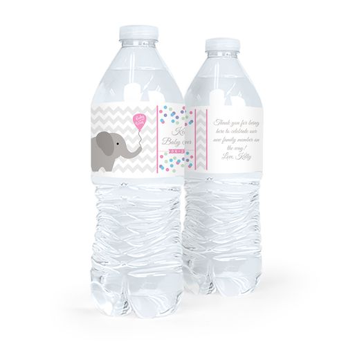 Personalized Baby Shower Ellariffic Water Bottle Sticker Labels (5 Labels)
