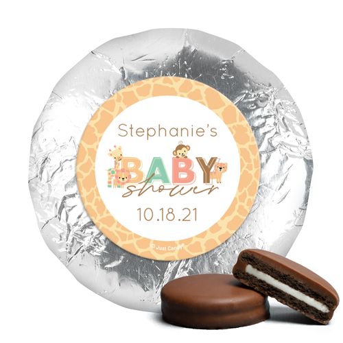 Personalized Safari Snuggles Baby Shower Milk Chocolate Covered Oreos